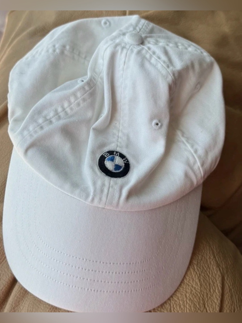 Polo Ralph Lauren BMW Hat Cap Baseball Strap Back One Size White Logo Mens